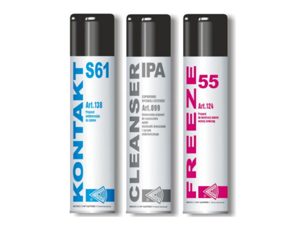 Sada 3ks sprejov 600ml - Freeze, Cleanser IPA, Kontakt S61