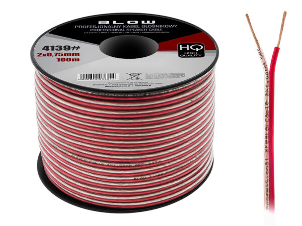 Kábel REPRO. 2x 0,75mm OFC elastický