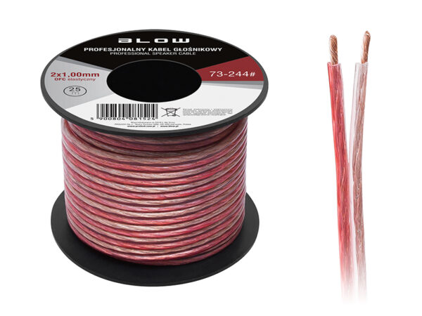 Kábel REPRO. 2x 1,0mm OFC elastický 25m