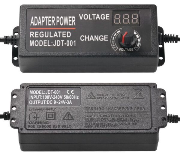 Sieťový adaptér JDT-001, 3-12V/5A spínaný, regulovateľný - Image 2