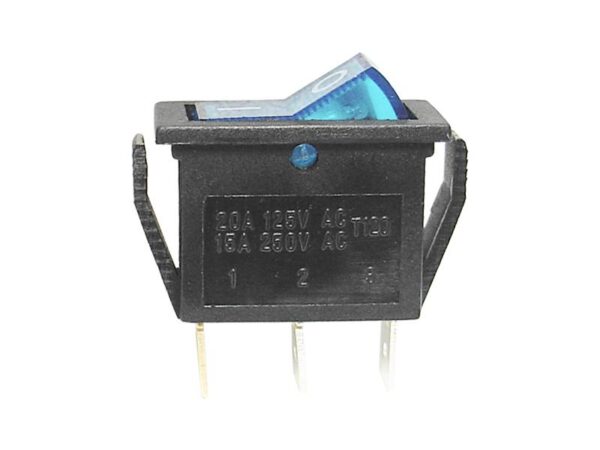 Spínač MK 111 podsvietený modrý 220V - Image 2
