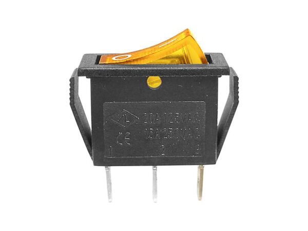 Spínač MK 111 podsvietený žltý 220V - Image 2