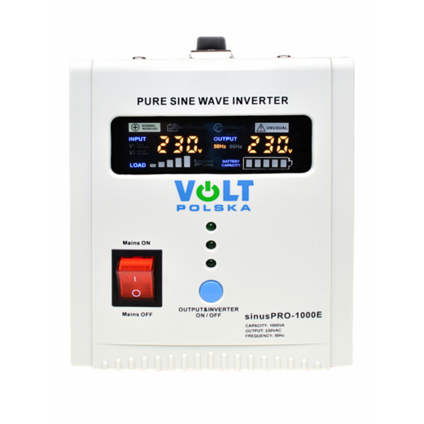Záložný zdroj ku kotlu - menič napätia sínus 12V/230V 700/1000W