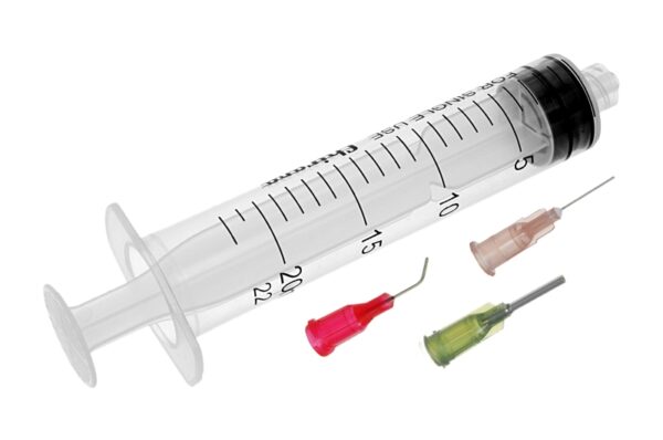 Striekačka 20ml + 3 dávkovacie ihly 25G 27G 14G