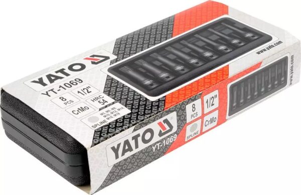 Sada nástrčných hlavíc 1/2 SPLINE XZN, 8ks YT-1069 - Image 2