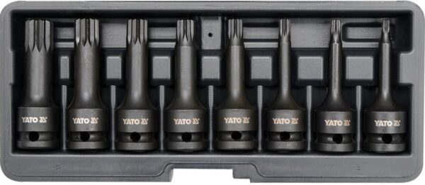 Sada nástrčných hlavíc 1/2 SPLINE XZN, 8ks YT-1069