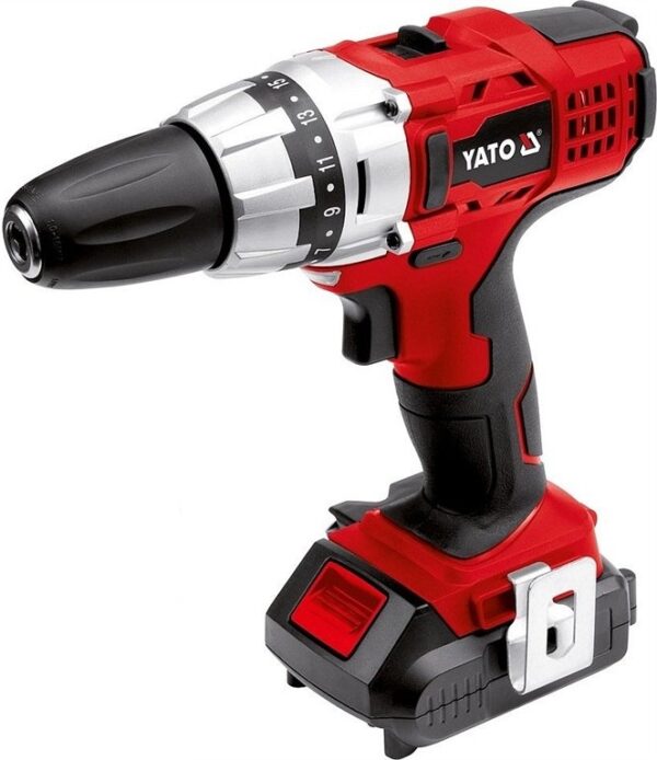 Akumulátorový skrutkovač YATO YT-82855 18V LI-ION 2x, 350-1200 ot/min